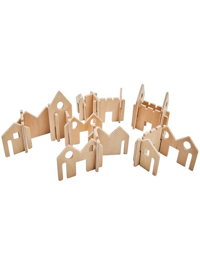 THE FRECKLED FROG Little Happy Architect - Set of 22 - Ages 18m+ - Wooden Blocks for Toddlers - Create Endless Village Layouts - Lightweight - Image 2